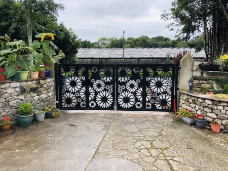 Floral Fusion Metal Driveway Gate Made to Fit