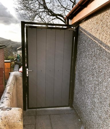 Gray composite lined Metal framed with frame