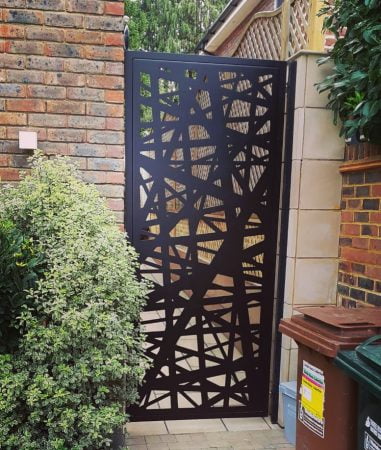 Layered Lines Metal Side Gate bespoke width to match gate area