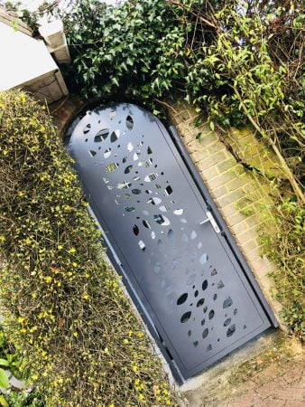 Seasonal Scatter design gray Metal Garden Gate